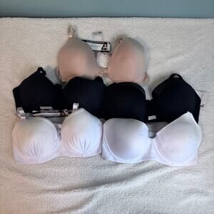 Lot 5 Bobbie Brooks Bras Size 42D NWT Full Coverage Racerback Tuxedo Microfiber